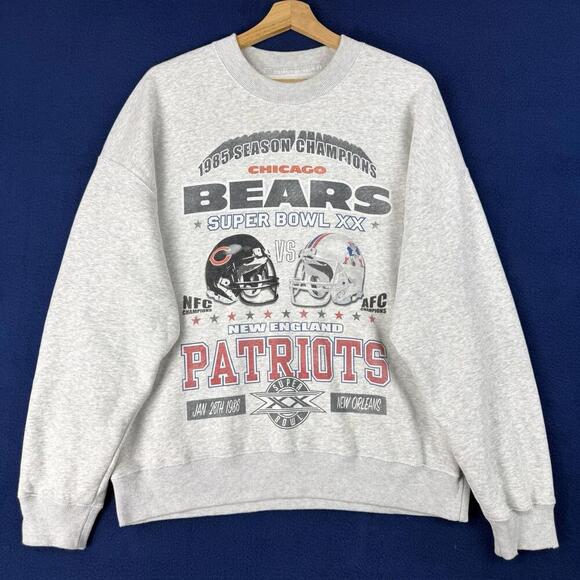 Abercrombie & Fitch Tops - Abercrombie & Fitch NFL Chicago Bears Super Bowl XX Sweatshirt Oversized Size S